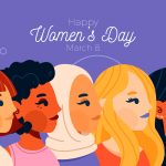 Happy woman day banner