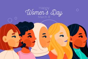Happy woman day banner